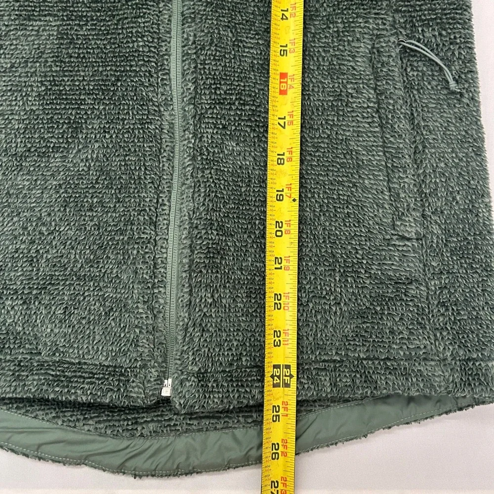 The North Face Osito Fleece Jacket Womens Small Green Full Zip High Pile Soft